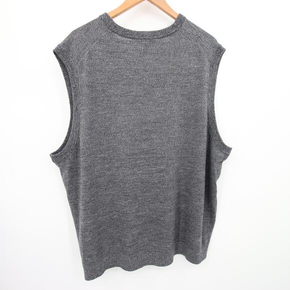 Hart Schaffner Marx Sweater Vest Gray Merino Wool Sleeveless Big & Tall 2XB - Picture 11 of 11